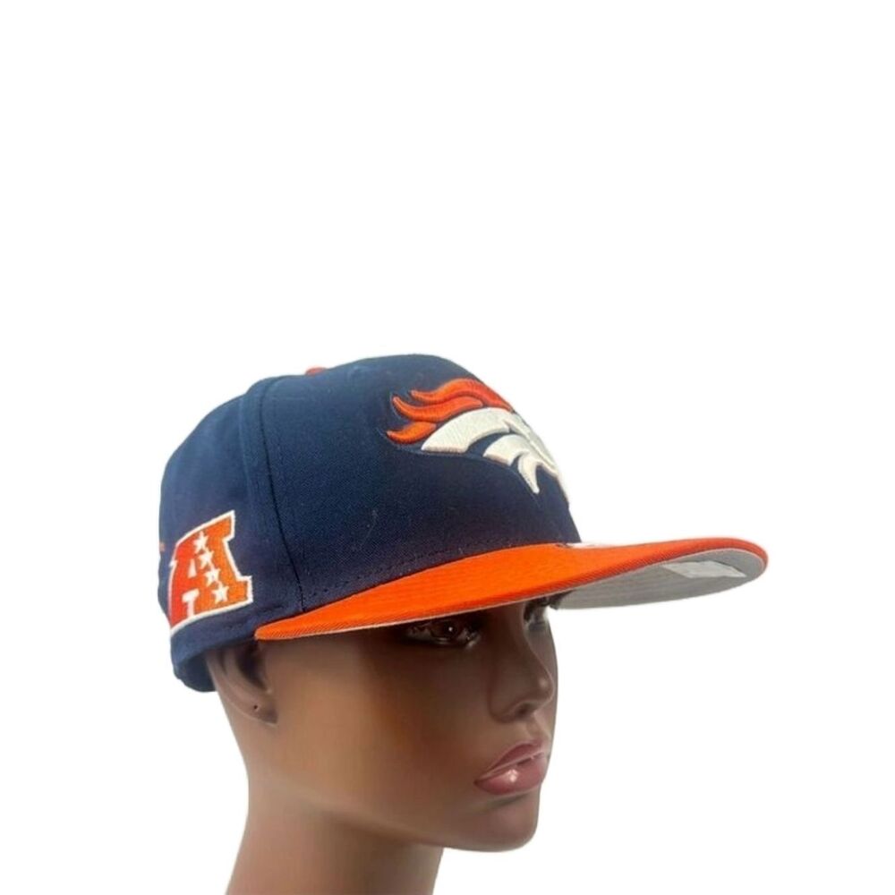 New Era‎ Denver Broncos Navy Blue Baycik 9FIFTY Mens Snapback Hat